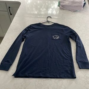 Long sleeve Ivory Ella navy cheerleading shirt size S